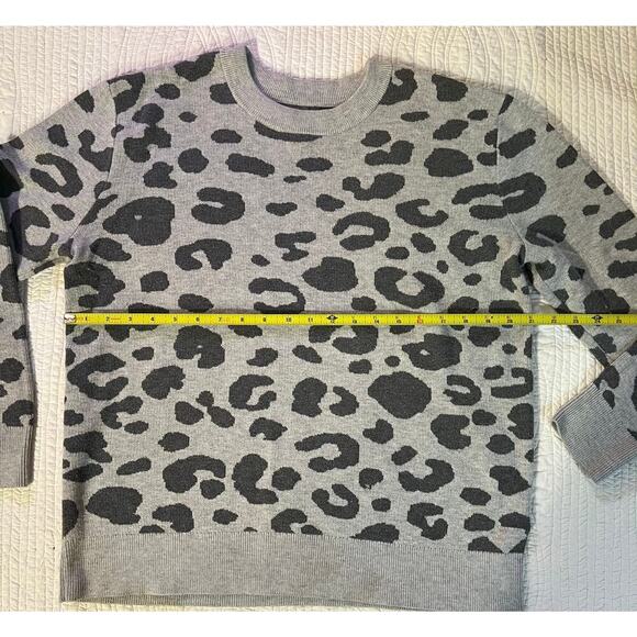 Daily Ritual Sweater/ Leopard Print Sweater Large - Picture 4 of 5